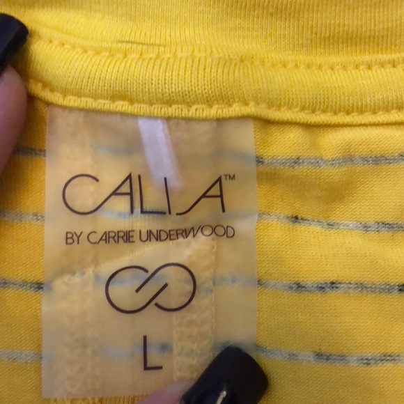 Calia by Carrie Underwood Yellow Striped Tee - Picture 5 of 8